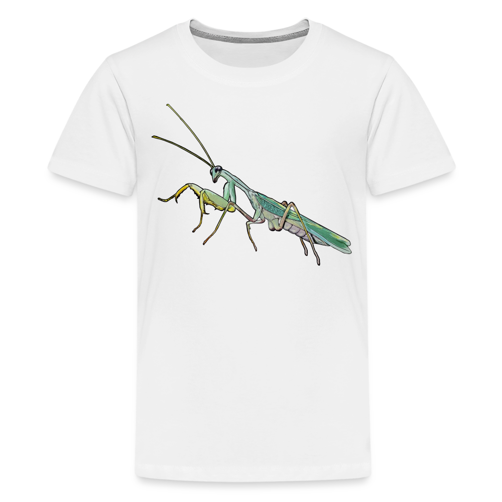Teenager Basic T-Shirt Sphodromantis lineola male - weiß