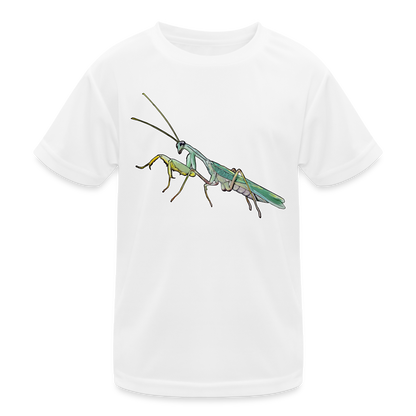 Kinder Funktions-T-Shirt Sphodromantis lineola male - weiß