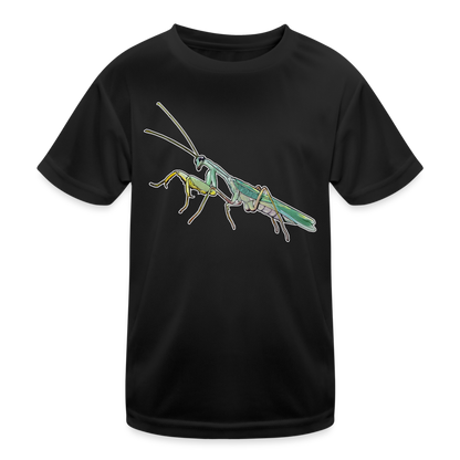 Kinder Funktions-T-Shirt Sphodromantis lineola male - Schwarz