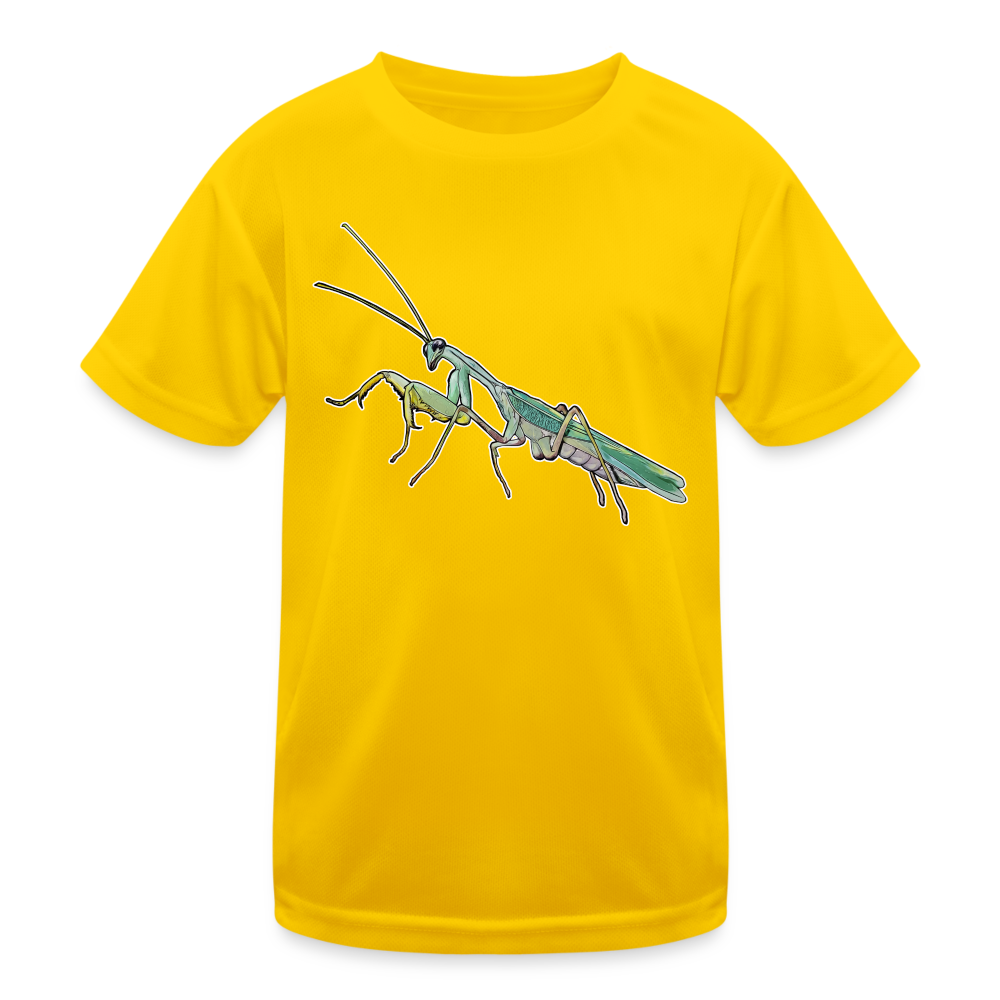 Kinder Funktions-T-Shirt Sphodromantis lineola male - Eigelb
