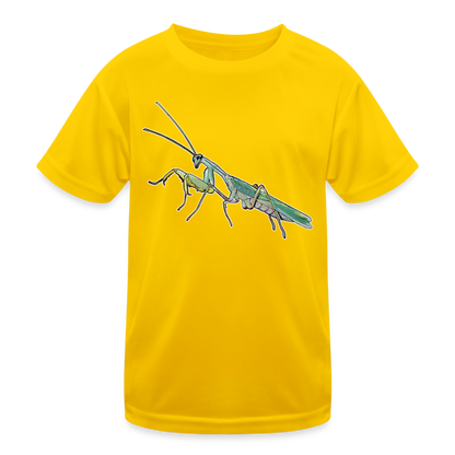 Kinder Funktions-T-Shirt Sphodromantis lineola male - Eigelb