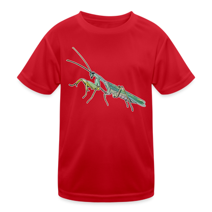 Kinder Funktions-T-Shirt Sphodromantis lineola male - Rot