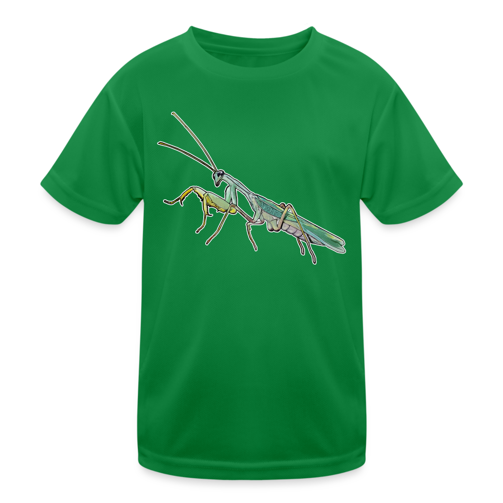 Kinder Funktions-T-Shirt Sphodromantis lineola male - Kelly Green