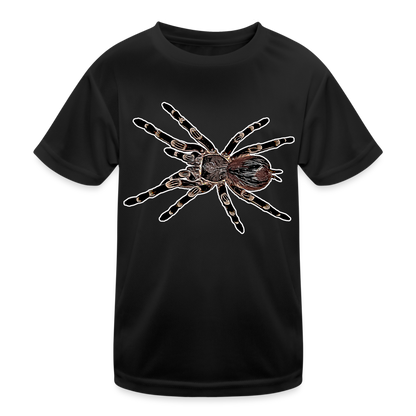 Kinder Funktions-T-Shirt Acanthoscurria geniculata - Schwarz