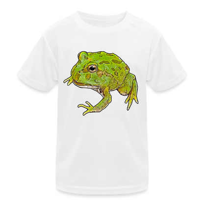 Kinder Funktions-T-Shirt Ceratophrys cranwelli Peppermint Blue - weiß