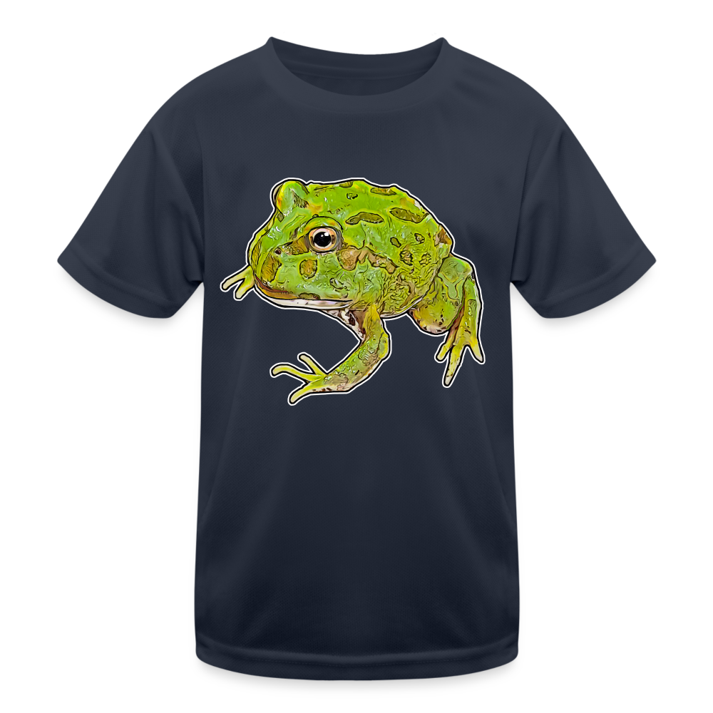 Kinder Funktions-T-Shirt Ceratophrys cranwelli Peppermint Blue - Navy