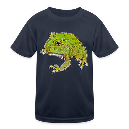 Kinder Funktions-T-Shirt Ceratophrys cranwelli Peppermint Blue - Navy