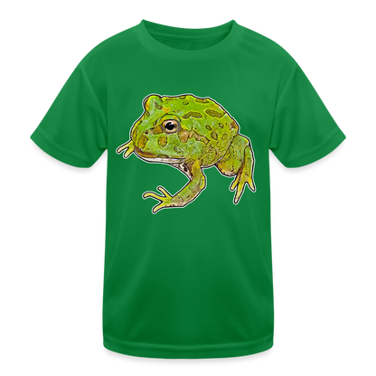 Kinder Funktions-T-Shirt Ceratophrys cranwelli Peppermint Blue - Kelly Green
