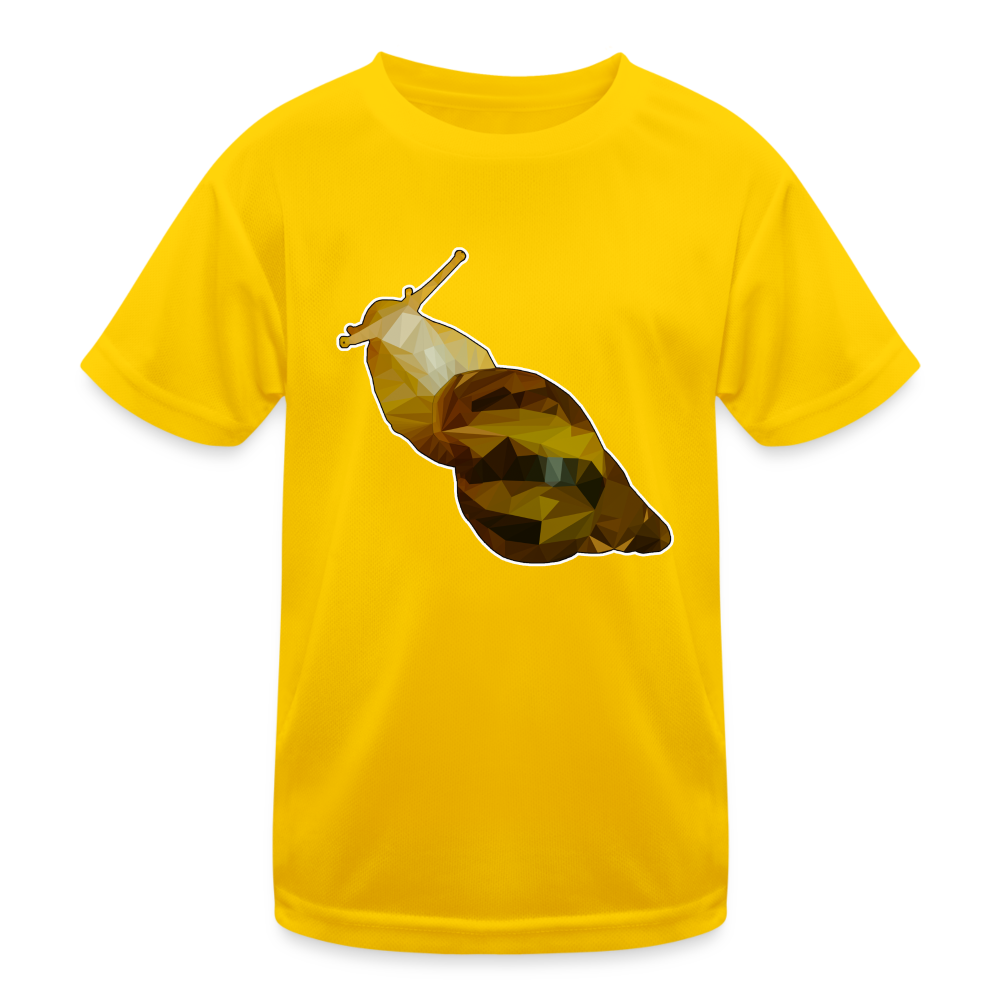 Kinder Funktions-T-Shirt Achatina reticulata Low Poly - Eigelb