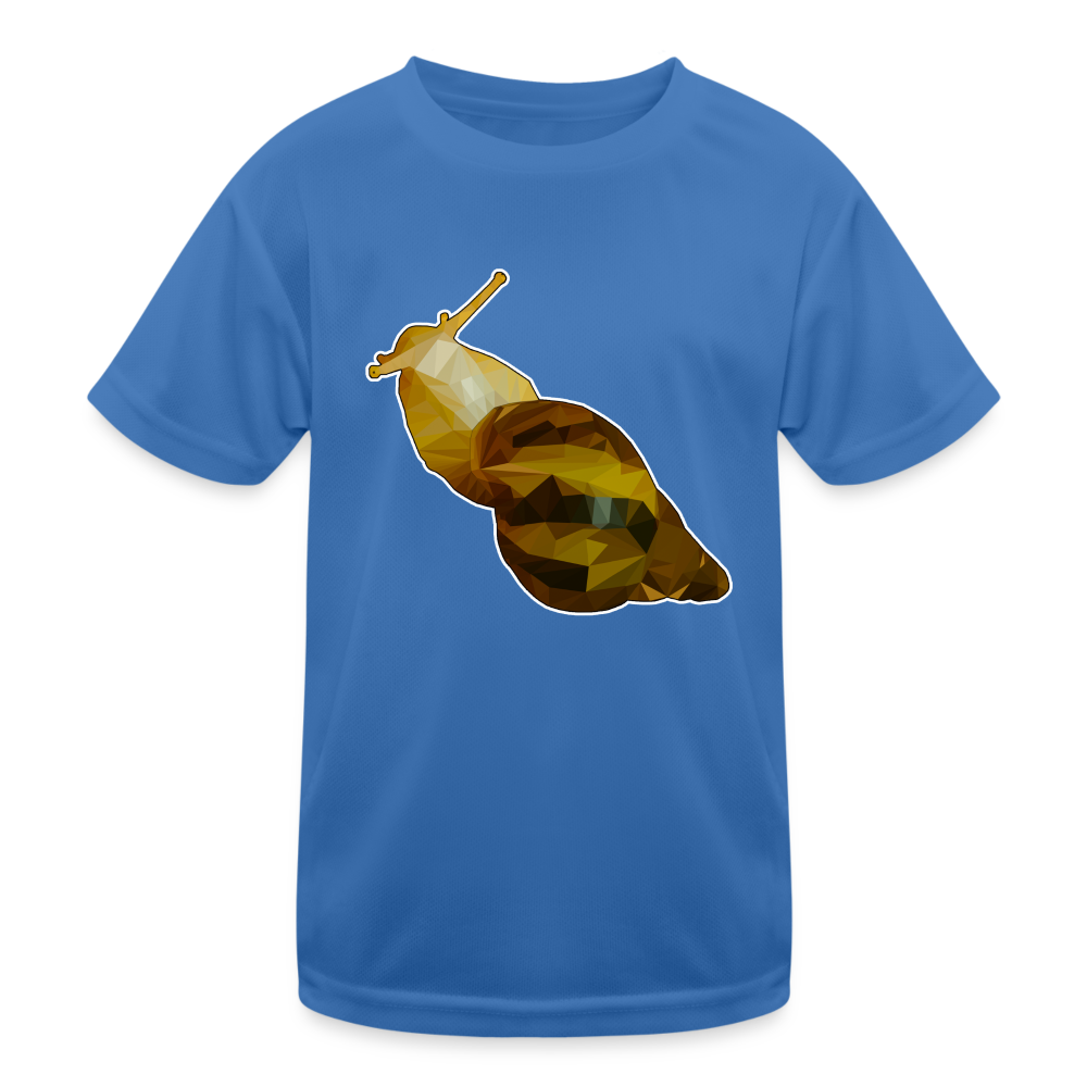 Kinder Funktions-T-Shirt Achatina reticulata Low Poly - Königsblau