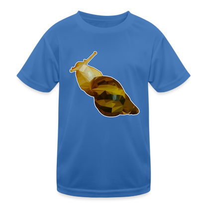 Kinder Funktions-T-Shirt Achatina reticulata Low Poly - Königsblau