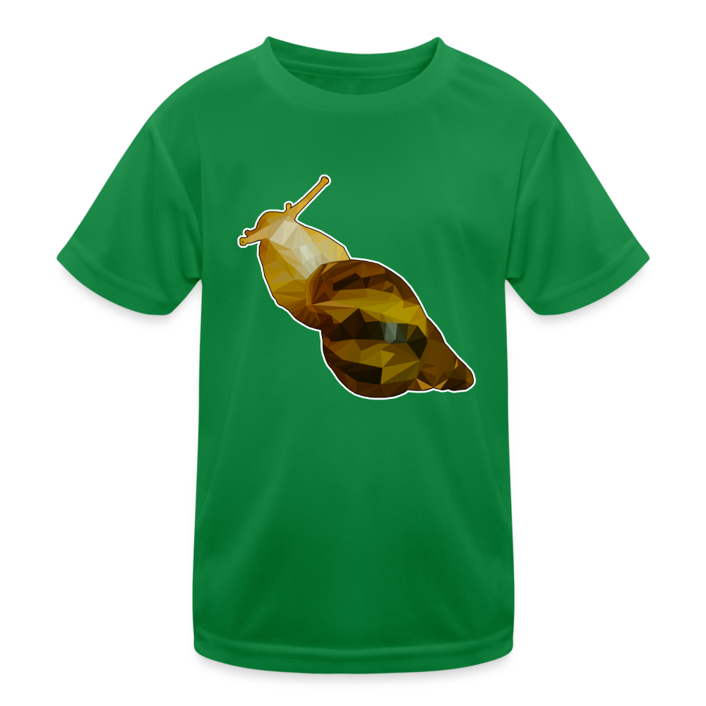 Kinder Funktions-T-Shirt Achatina reticulata Low Poly - Kelly Green
