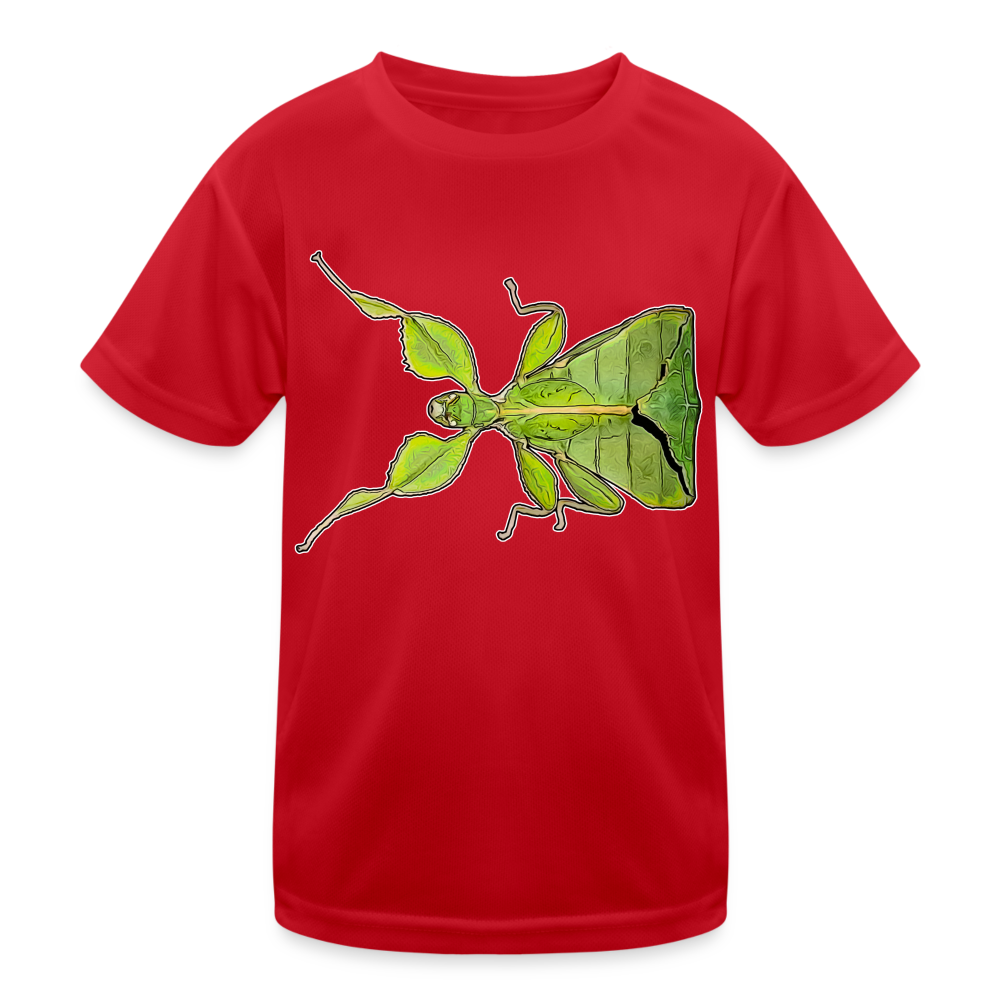Kinder Funktions-T-Shirt Phyllium philippinicum female - Rot