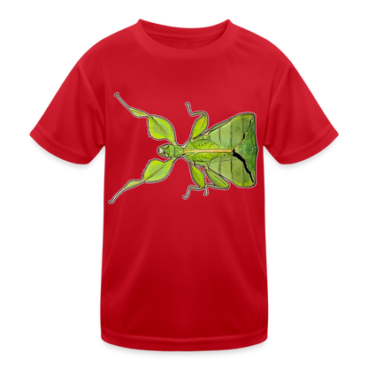 Kinder Funktions-T-Shirt Phyllium philippinicum female - Rot