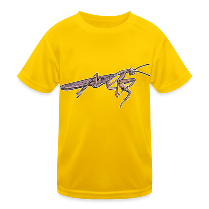 Kinder Funktions-T-Shirt Rhombodera kirbyi male - Eigelb