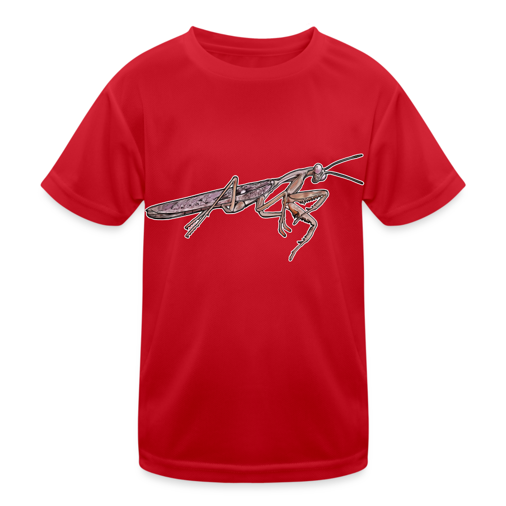 Kinder Funktions-T-Shirt Rhombodera kirbyi male - Rot