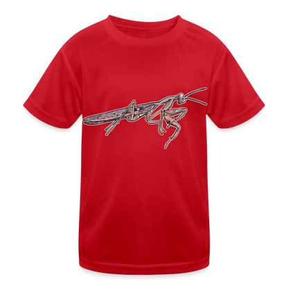 Kinder Funktions-T-Shirt Rhombodera kirbyi male - Rot