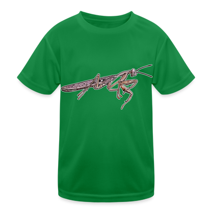 Kinder Funktions-T-Shirt Rhombodera kirbyi male - Kelly Green