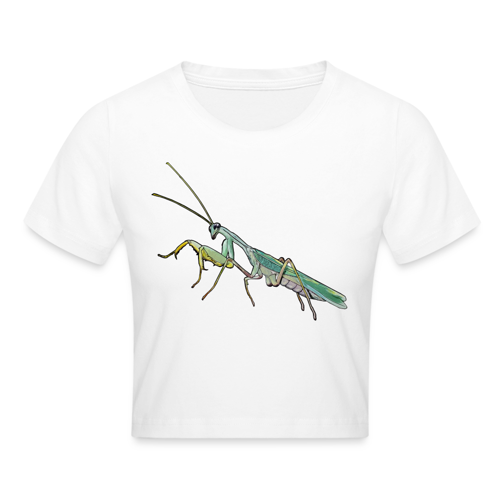Crop T-Shirt Sphodromantis lineola male - weiß