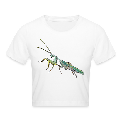 Crop T-Shirt Sphodromantis lineola male - weiß