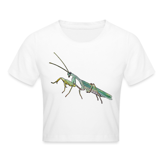 Crop T-Shirt Sphodromantis lineola male - weiß