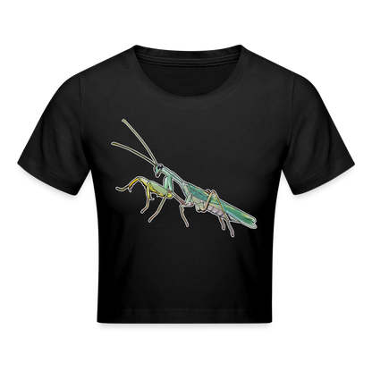 Crop T-Shirt Sphodromantis lineola male - Schwarz