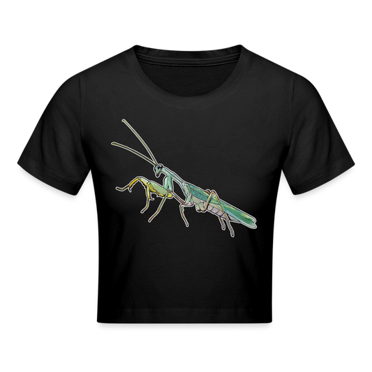 Crop T-Shirt Sphodromantis lineola male - Schwarz