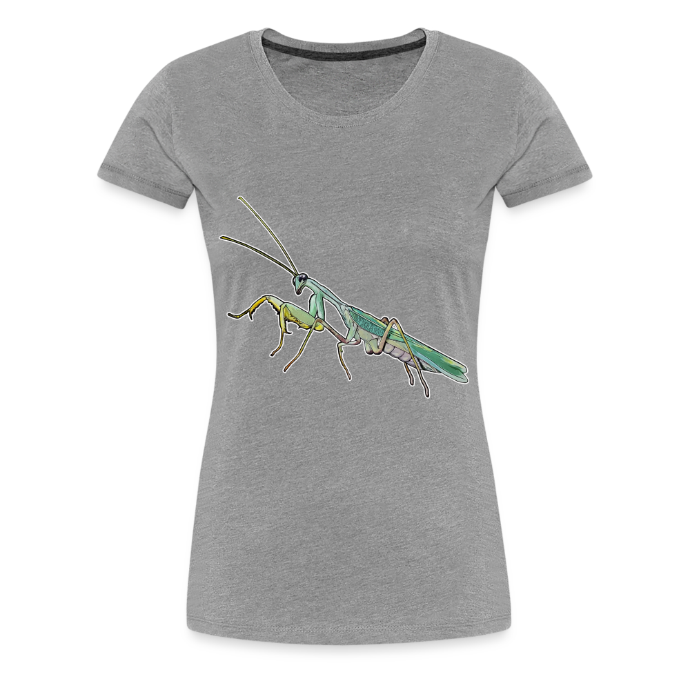 Frauen Basic T-Shirt Sphodromantis lineola male - Grau meliert