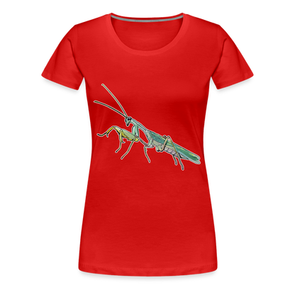 Frauen Basic T-Shirt Sphodromantis lineola male - Rot
