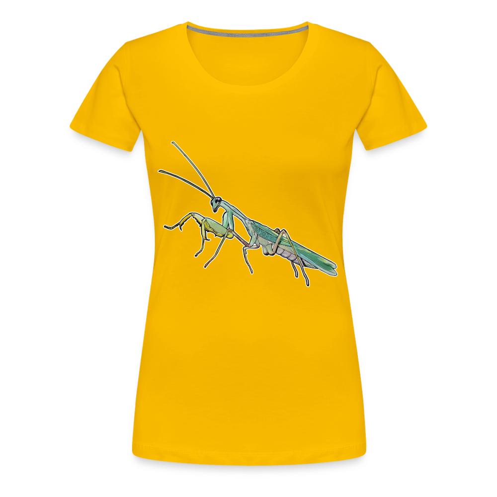 Frauen Basic T-Shirt Sphodromantis lineola male - Sonnengelb