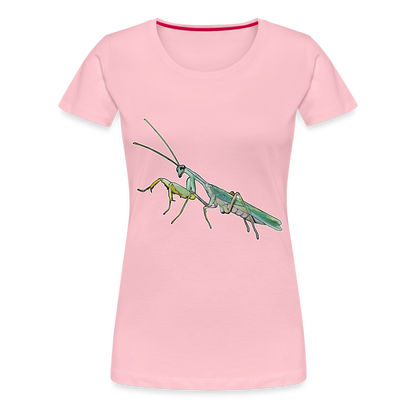 Frauen Basic T-Shirt Sphodromantis lineola male - Hellrosa