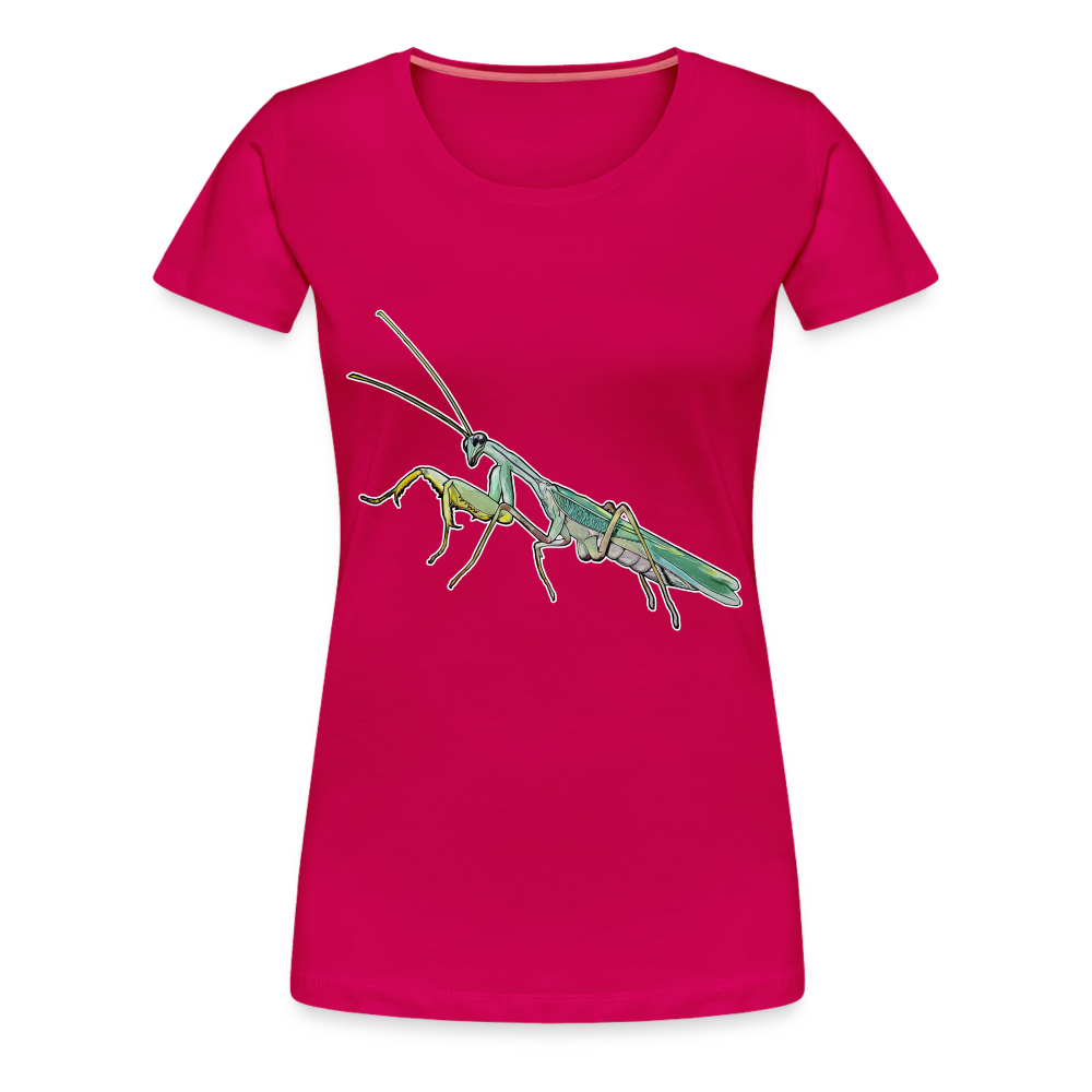Frauen Basic T-Shirt Sphodromantis lineola male - dunkles Pink