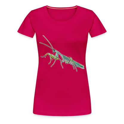 Frauen Basic T-Shirt Sphodromantis lineola male - dunkles Pink