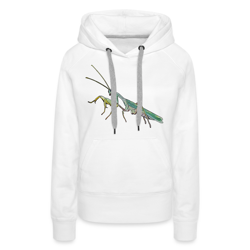 Frauen Hoodie Sphodromantis lineola male - weiß