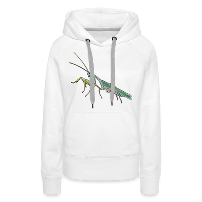 Frauen Hoodie Sphodromantis lineola male - weiß