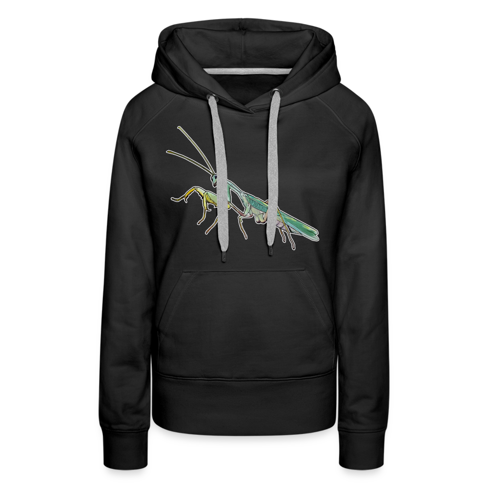 Frauen Hoodie Sphodromantis lineola male - Schwarz