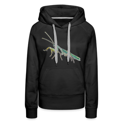 Frauen Hoodie Sphodromantis lineola male - Schwarz