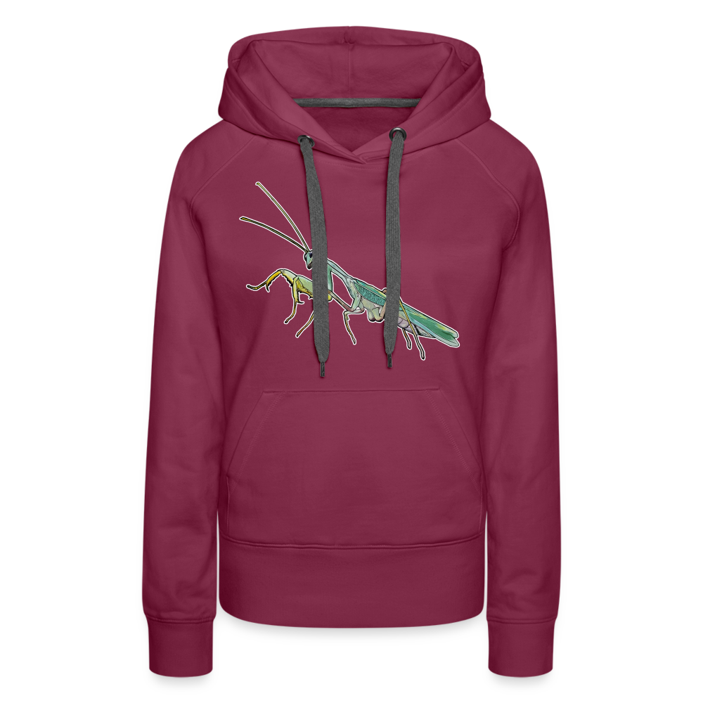 Frauen Hoodie Sphodromantis lineola male - Bordeaux