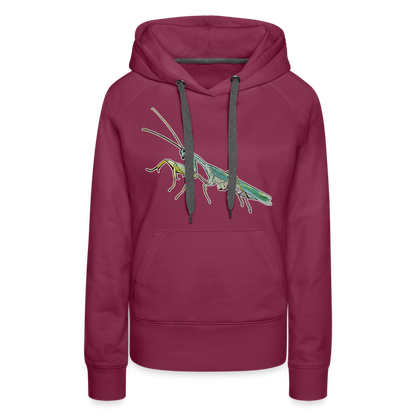 Frauen Hoodie Sphodromantis lineola male - Bordeaux