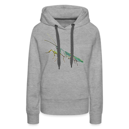Frauen Hoodie Sphodromantis lineola male - Grau meliert