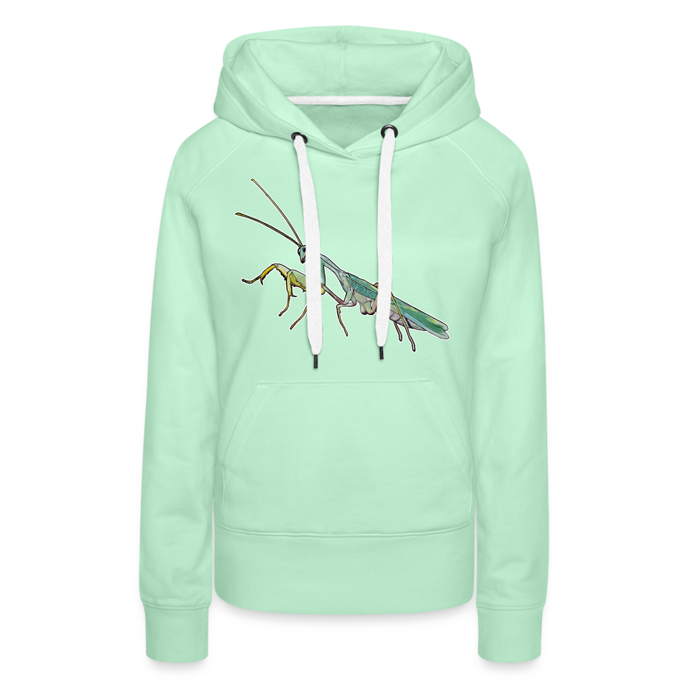 Frauen Hoodie Sphodromantis lineola male - helles Mintgrün