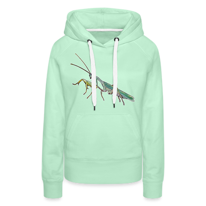 Frauen Hoodie Sphodromantis lineola male - helles Mintgrün