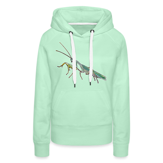 Frauen Hoodie Sphodromantis lineola male - helles Mintgrün