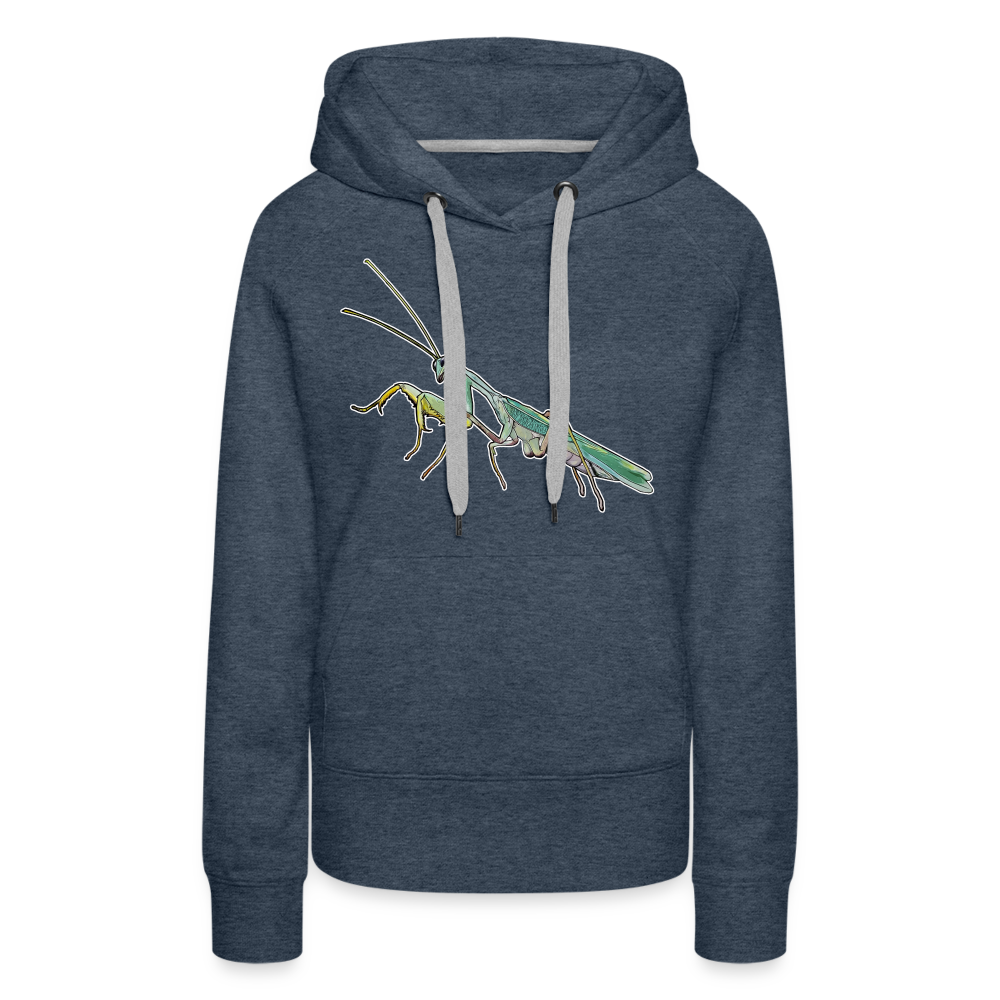 Frauen Hoodie Sphodromantis lineola male - Jeansblau