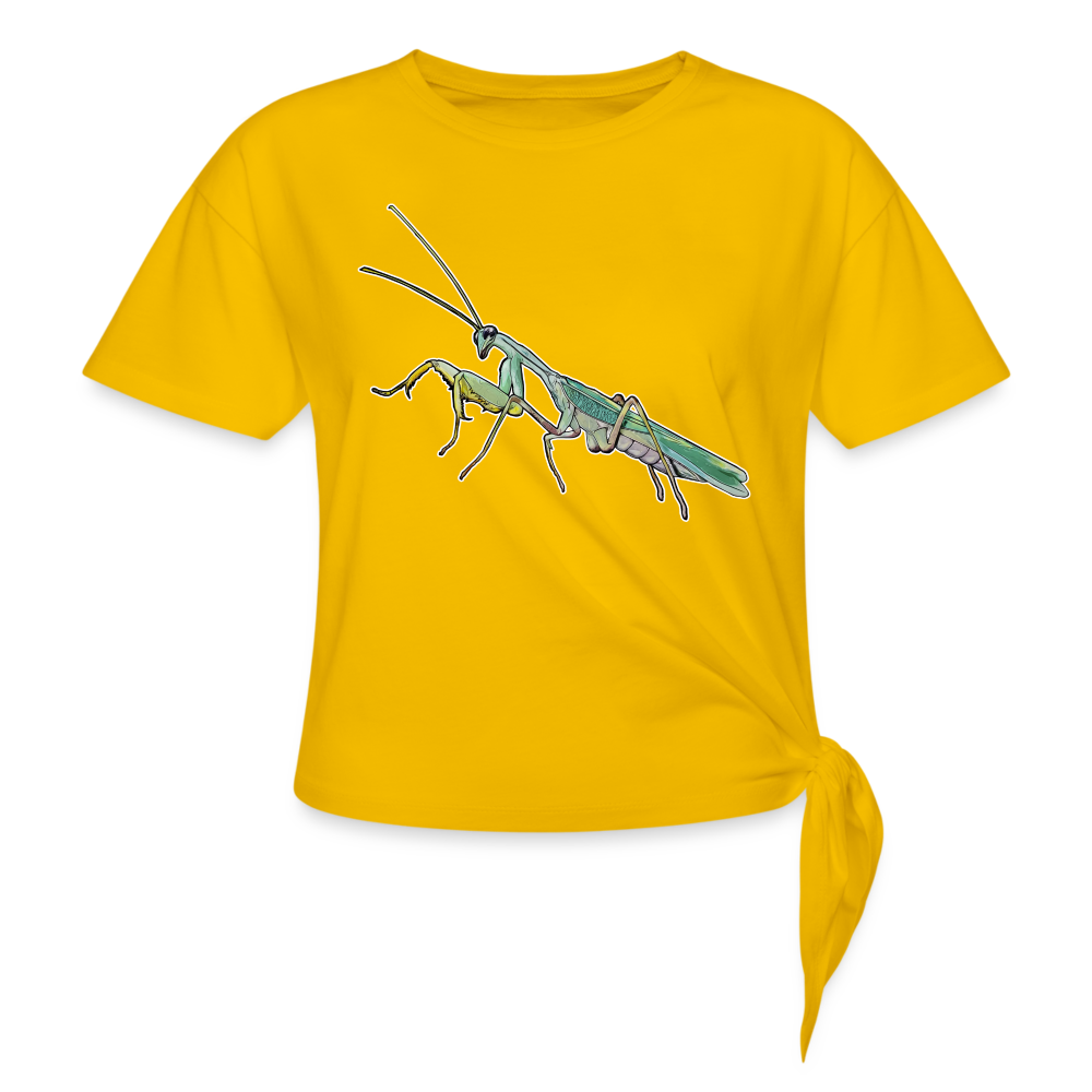 Frauen Knotenshirt Sphodromantis lineola male - Sonnengelb