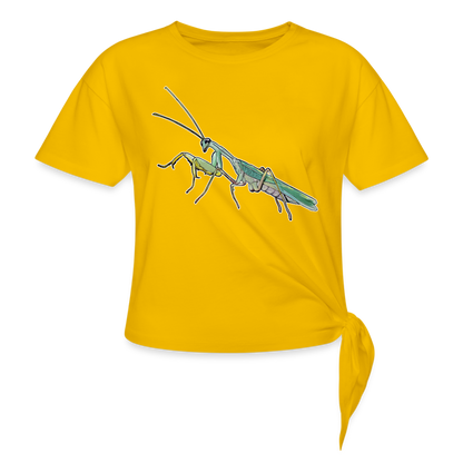 Frauen Knotenshirt Sphodromantis lineola male - Sonnengelb