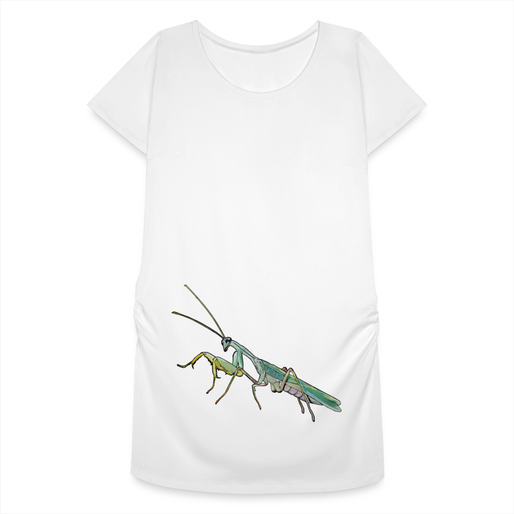 Frauen Schwangerschafts-T-Shirt Sphodromantis lineola male - weiß