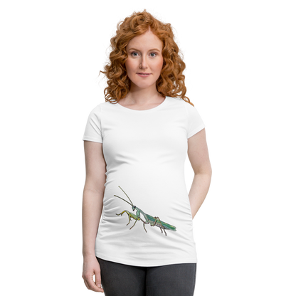 Frauen Schwangerschafts-T-Shirt Sphodromantis lineola male - weiß
