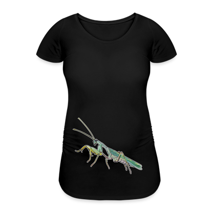 Frauen Schwangerschafts-T-Shirt Sphodromantis lineola male - Schwarz