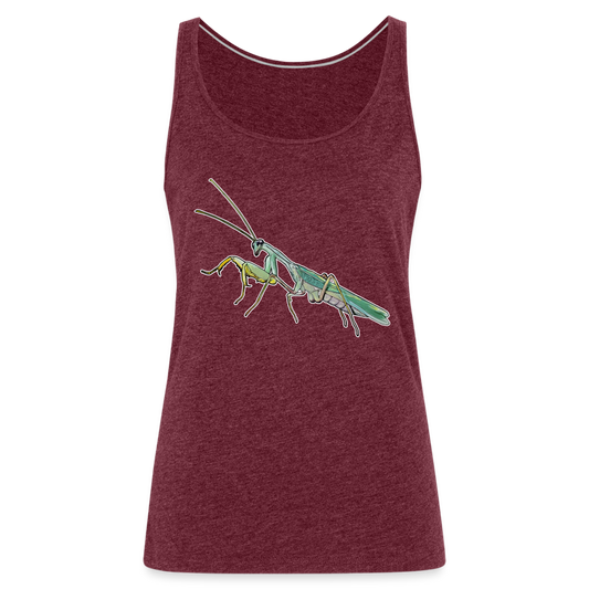 Frauen Tank Top Sphodromantis lineola male - Bordeauxrot meliert
